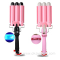 Three Barrel Ceramic Ionic Display Hair Curling Iron